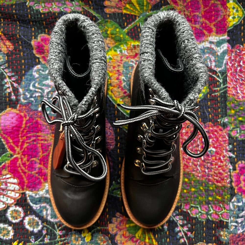Chunky Black Mia Boots - Size 7, Never Worn